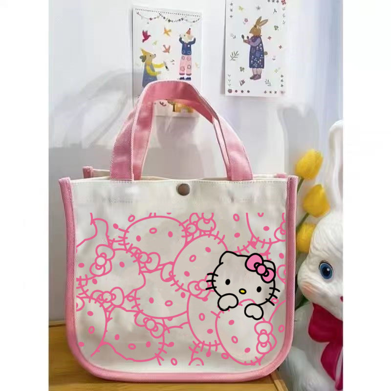 Women's Shoulder Bag Cute Hello Kitty Canvas Handbag