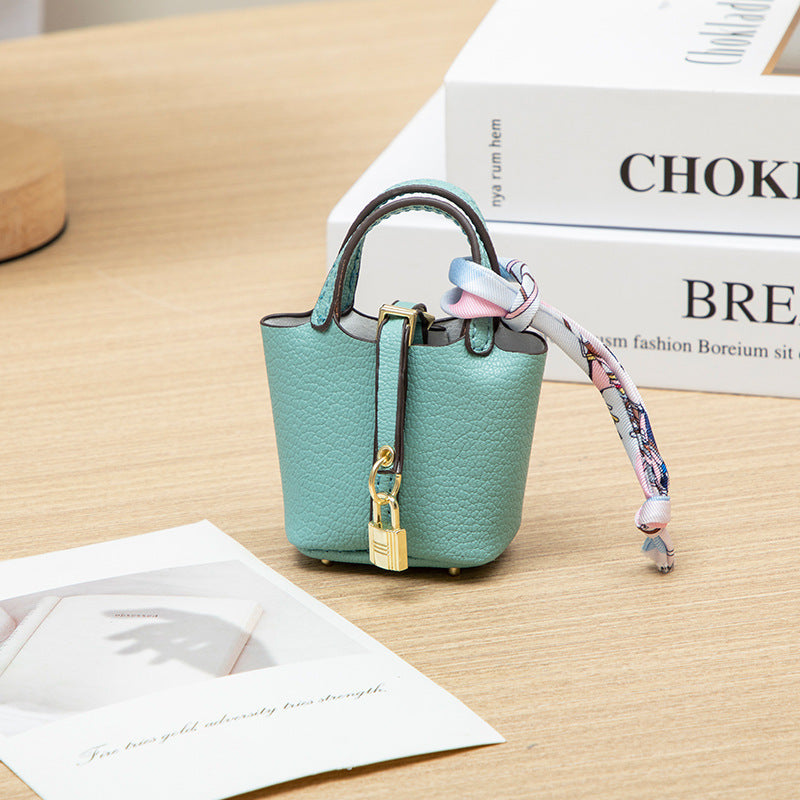 Mini Vegetable Basket Package Pendant Car Key Ring Ornaments Mini Purse Creative Earphone Bag Ornament Classic Style Wallet