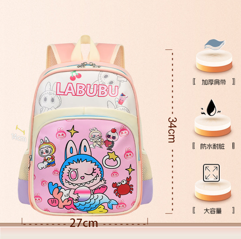 Cute Cartoon Stitch Kids Backpack for Kindergarten and School, Breathable and Waterproof Design with Thick Shoulder Straps