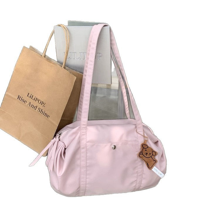 Lightweight Nylon Ballet Yoga Bag with Large Capacity, Perfect for Daily Commute and Travel, Korean Style Shoulder Tote