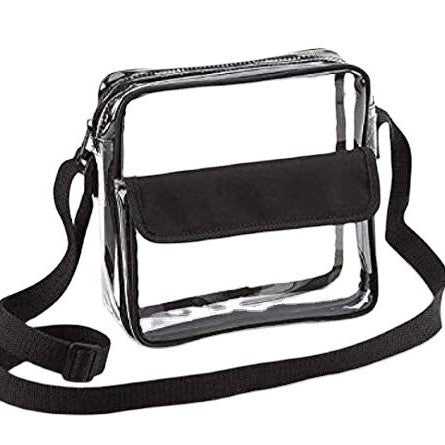 Clear PVC Crossbody Bag for Travel, Gym, Beach ¨C Multi-Functional Storage with Adjustable Strap