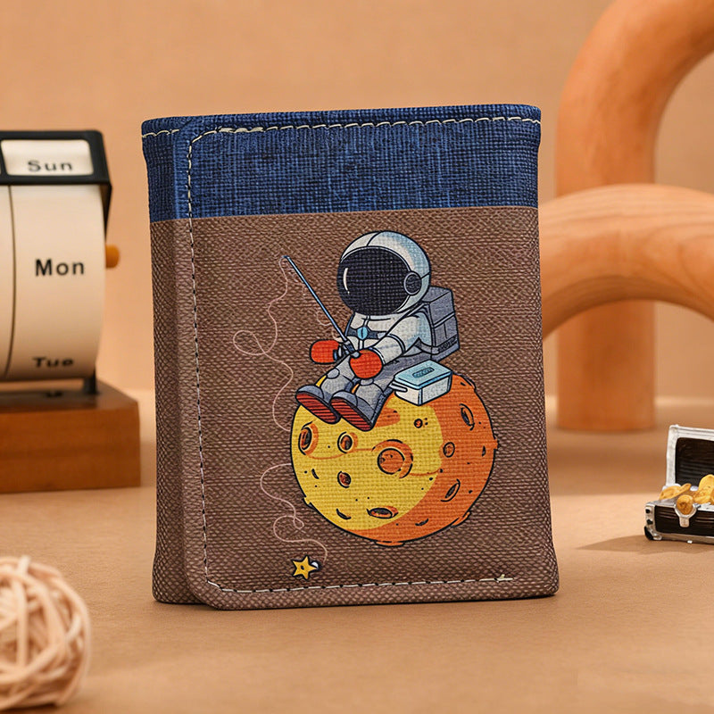 Women's Mario Wallet Cartoon Game Character Tri Fold Card Holder Lightweight Breathable Waterproof Fashion Design