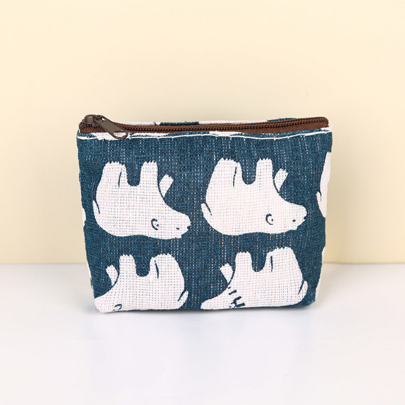 Cartoon Cute Coin Purse Coin Storage Bag Student Travel Portable Girl Napkins Dispenser Bag