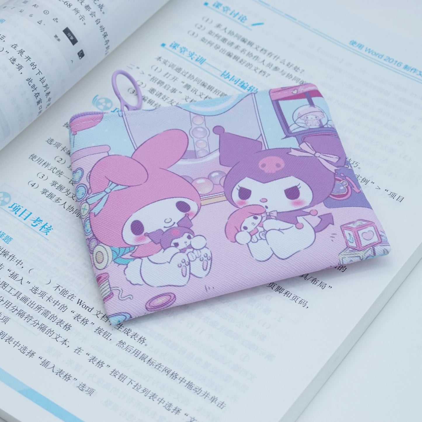 Cute My Melody Mini Wallet for Kids and Students with Drawstring Design and Cartoon Print