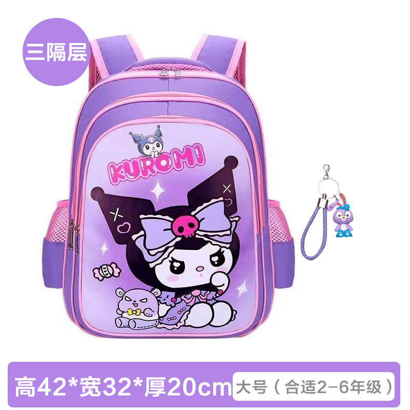 Cute Kuromi Backpack for Kids with Pencil Case - Lightweight, Breathable, and Waterproof School Bag for Preschool and Kindergarten