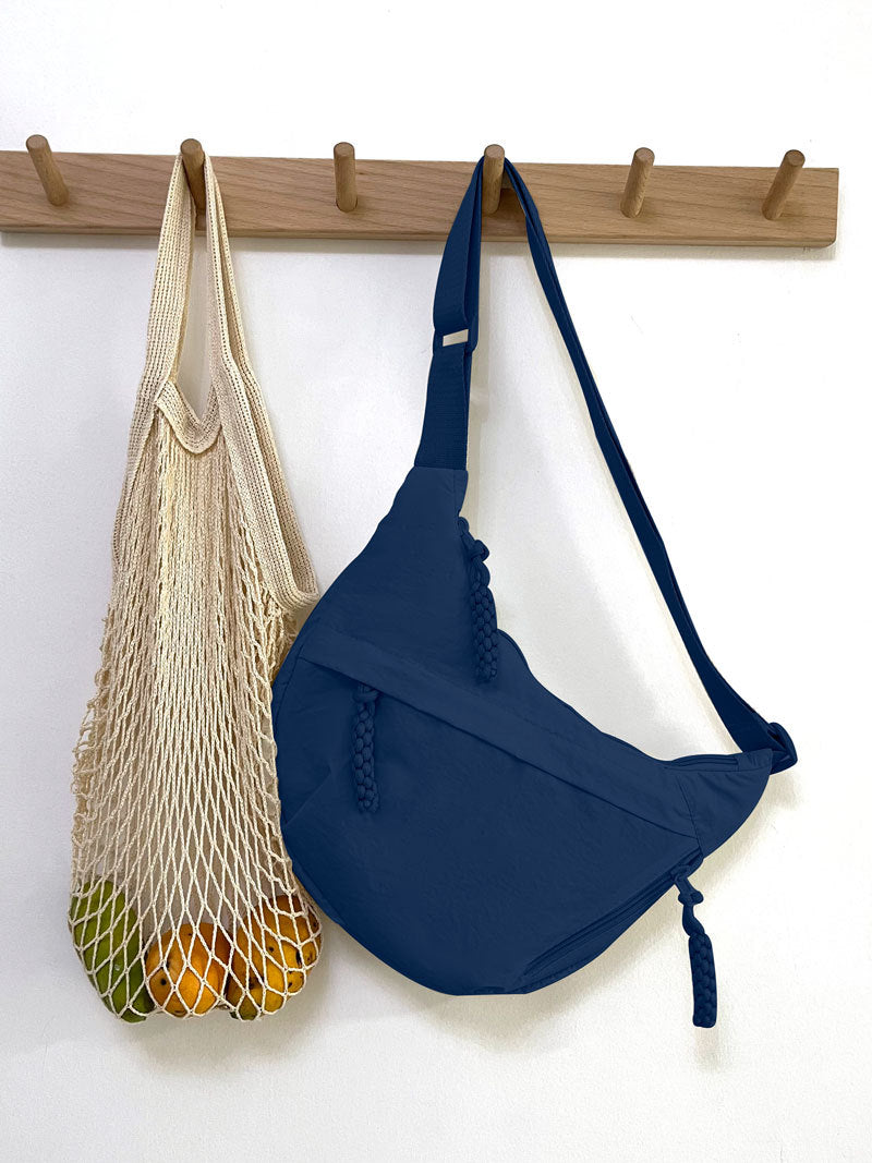 Fashion Cloth Bag Female Student Satchel Nylon Crossbody Cloth Bag Large Capacity Shoulder Bag Japanese Dumpling Bag