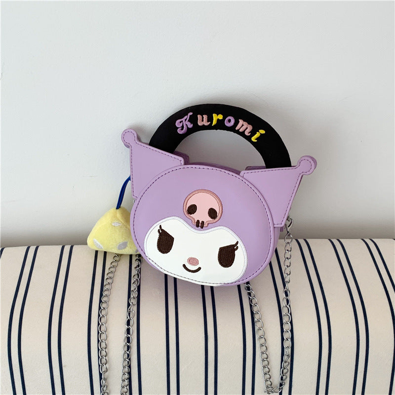 Cute Kawaii My Melody Handbag with Bow and Chain Strap, Perfect for Daily Use and Fashion Lovers