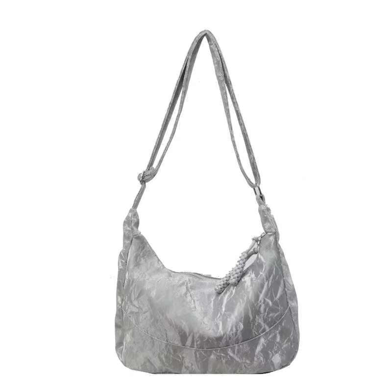 2026 Spring New Fashion Women's Large Capacity Soft PU Tote Bag with Beaded Drawstring, Casual Travel Shoulder Bag