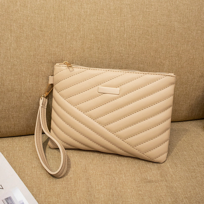 Embroidered Phone Bag for Women Large Capacity New Fashion All-Match Rhombus Clutch