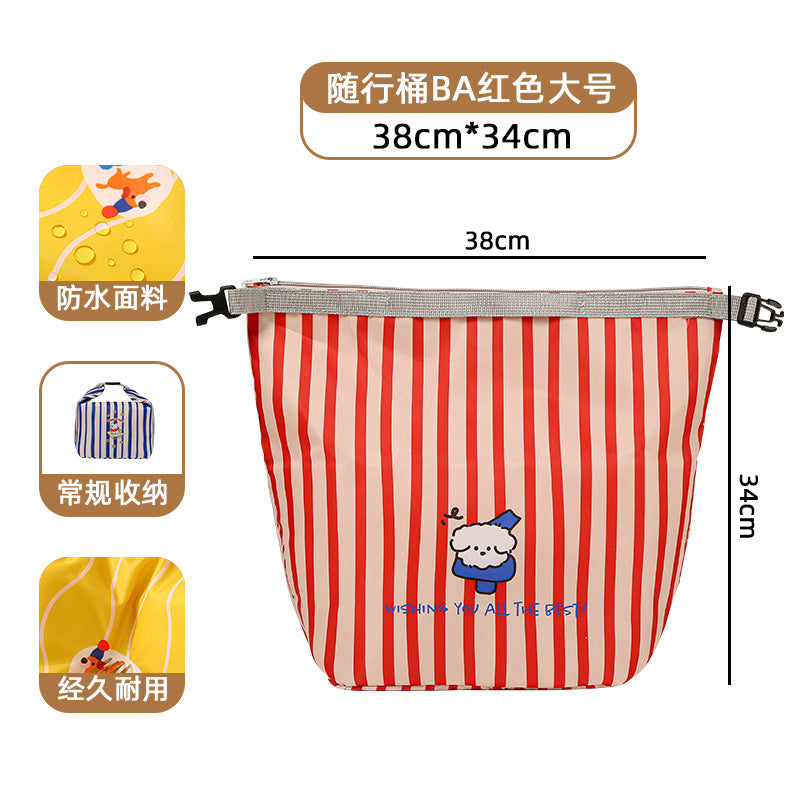 Cute Cartoon Travel Organizer Bag for Clothes, Toiletries and Essentials - Waterproof & Multi-functional