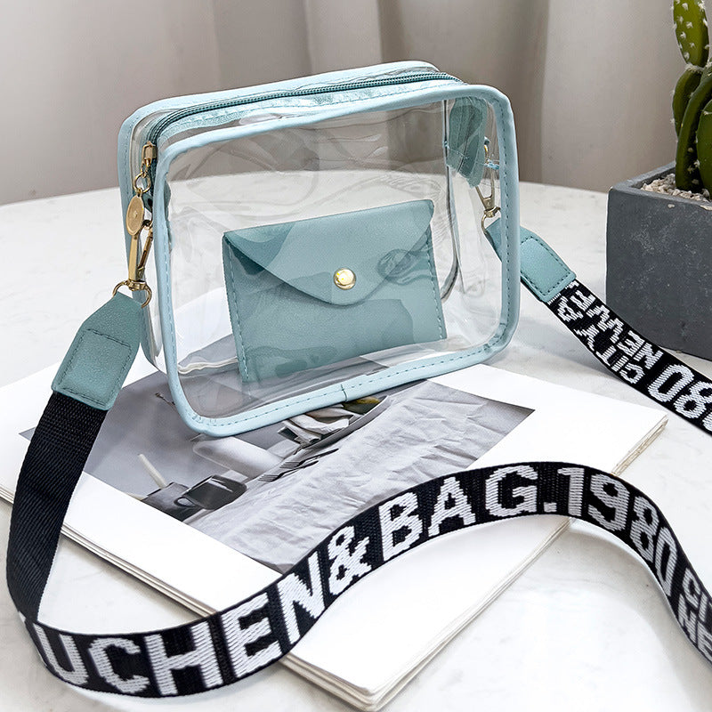 Women's Bag New Korean Style Transparent Jelly Pack Trendy Messenger Bag