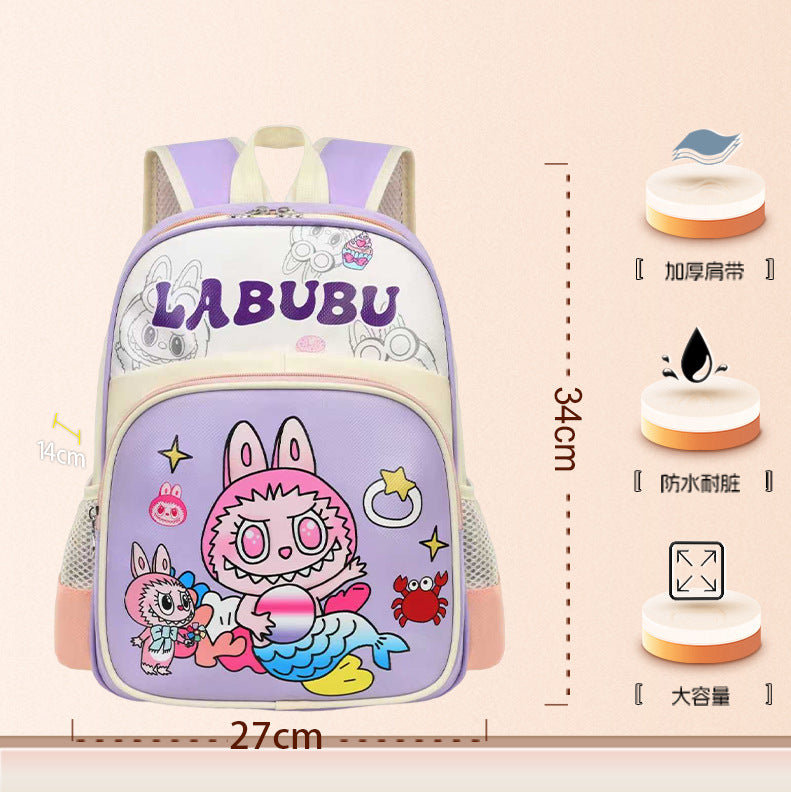Cute Cartoon Stitch Kids Backpack for Kindergarten and School, Breathable and Waterproof Design with Thick Shoulder Straps