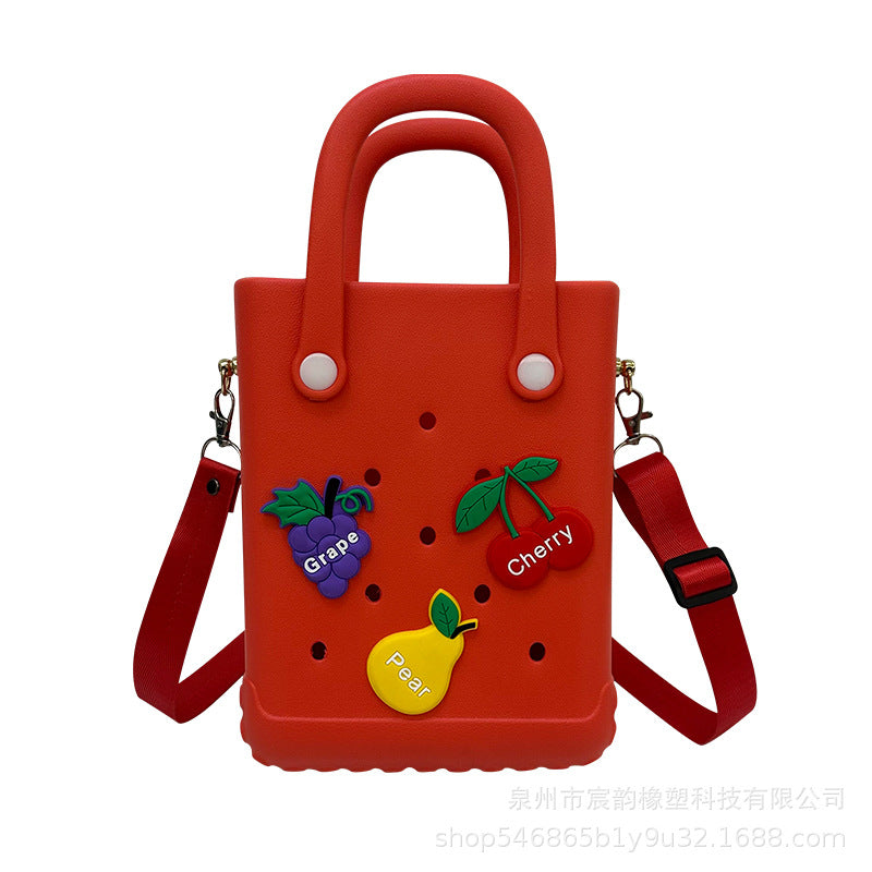 Eva Shoulder Strap New Jelly Bag Hole Basket Cute Mini Beach Storage Bag