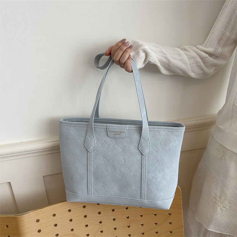 Summer Large Capacity Shoulder Bag Bag Women's New Western Style College Student Class Portable Tote Bag