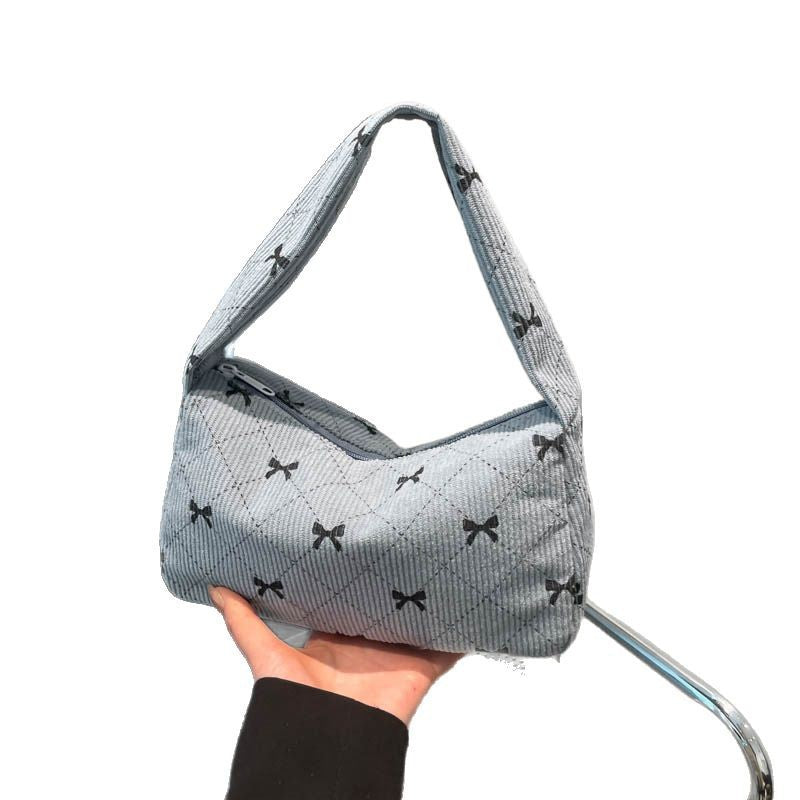 Corduroy Fashion Printed Shoulder Bag for Women 2025 New Autumn Crossbody Bag Simple Trendy Single Shoulder Bag
