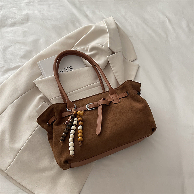 New Casual Retro Suede Bag Women's Shoulder Underarm Bag