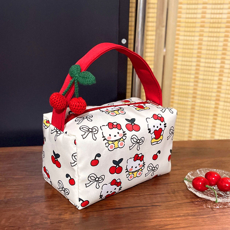Women's Cosmetic Bag Cute Cartoon Cosmetic Bag Cosmetic Bag with Handle Design Travel Daily Storage Practical