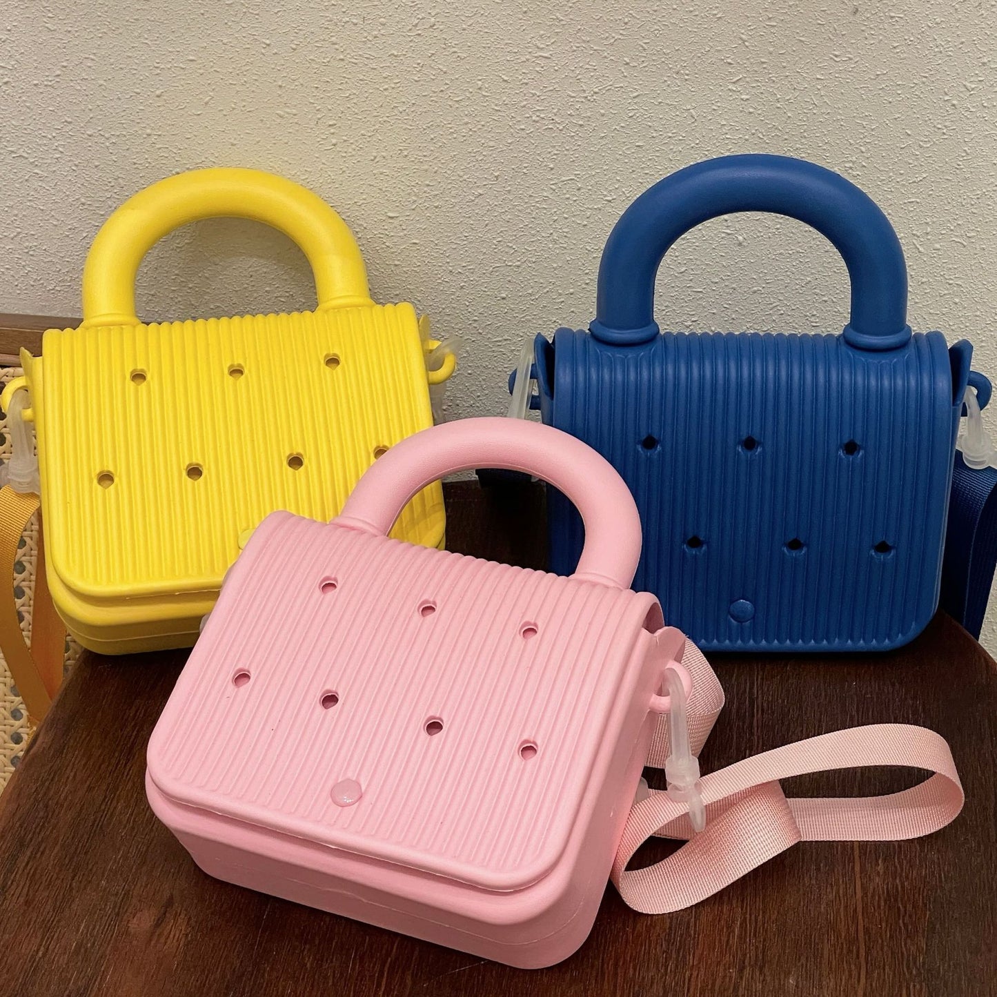 Exquisite Mini Small Square Bag Eva Solid Color Shoulder Strap Portable Minimalist Wear Match Unlock Commuter Dating All-Matching