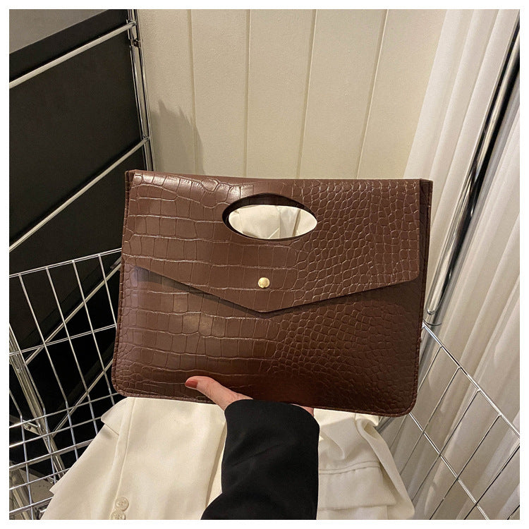 Clutch Simple Retro Fashion Korean Style New Casual Large Capacity Trendy Tote Bag
