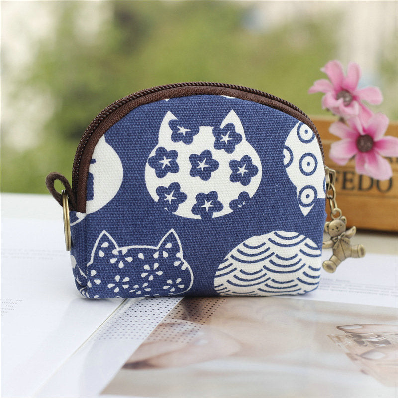 New Coin Purse Shell Small Cloth Bag Cute Girl Small Wallet Japanese Small Bag Coin Storage Bag