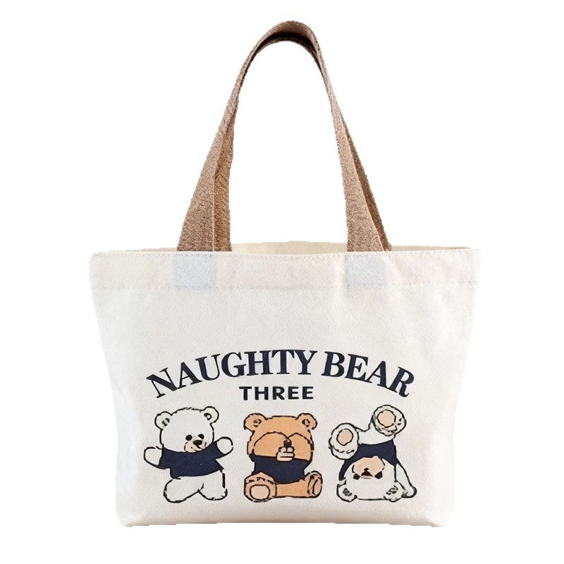 Cute Cartoon Canvas Tote Bag for Daily Use, Perfect for Students and Office Workers with Pochacco Design