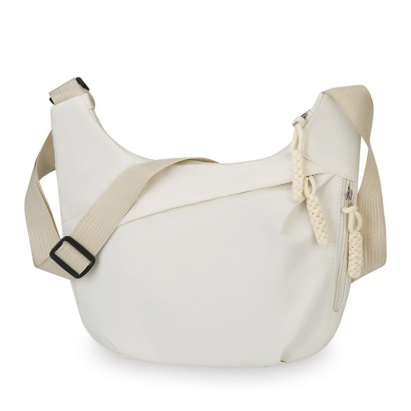 New Nylon Casual Crossbody Bag Unisex Waterproof Shoulder Bag Zipper Design Adjustable Shoulder Strap