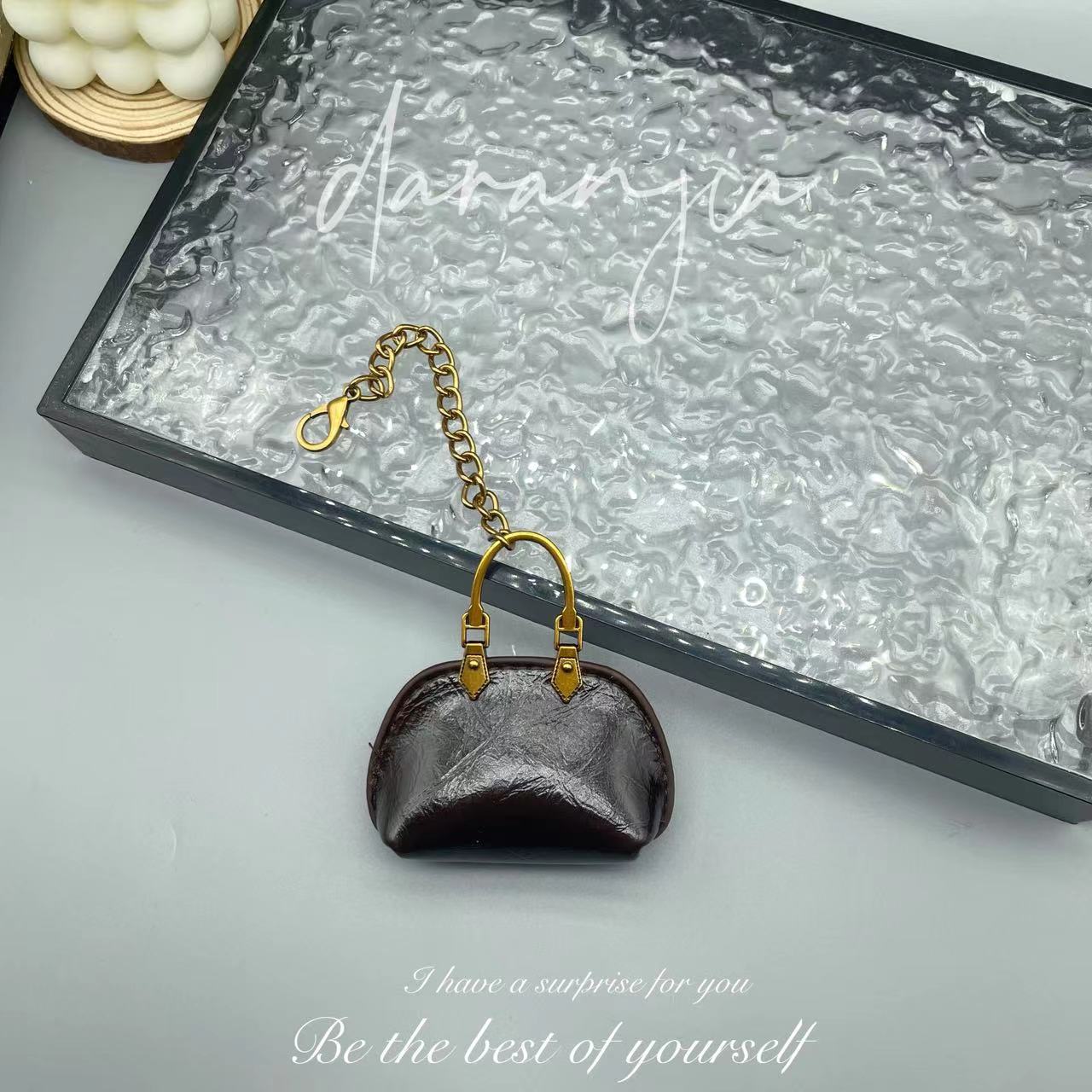 New Mini Small Bag Exquisite Handbag Pendant High-Grade Chain Little Shell Bag Keychain Exquisite Small Bag Ornaments