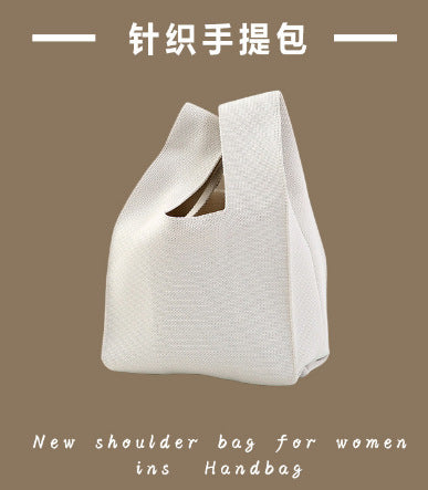 Vest Bag Women's Korean Knitted New Year Knitted Bag Hand Bag Knitted Oblique Bag