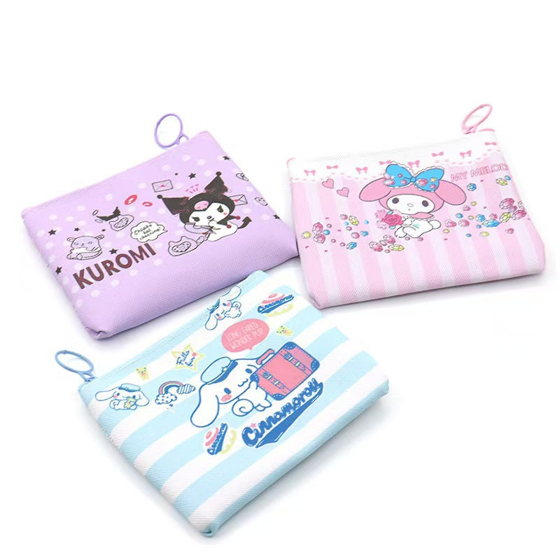 Cute My Melody Mini Wallet for Kids and Students with Drawstring Design and Cartoon Print