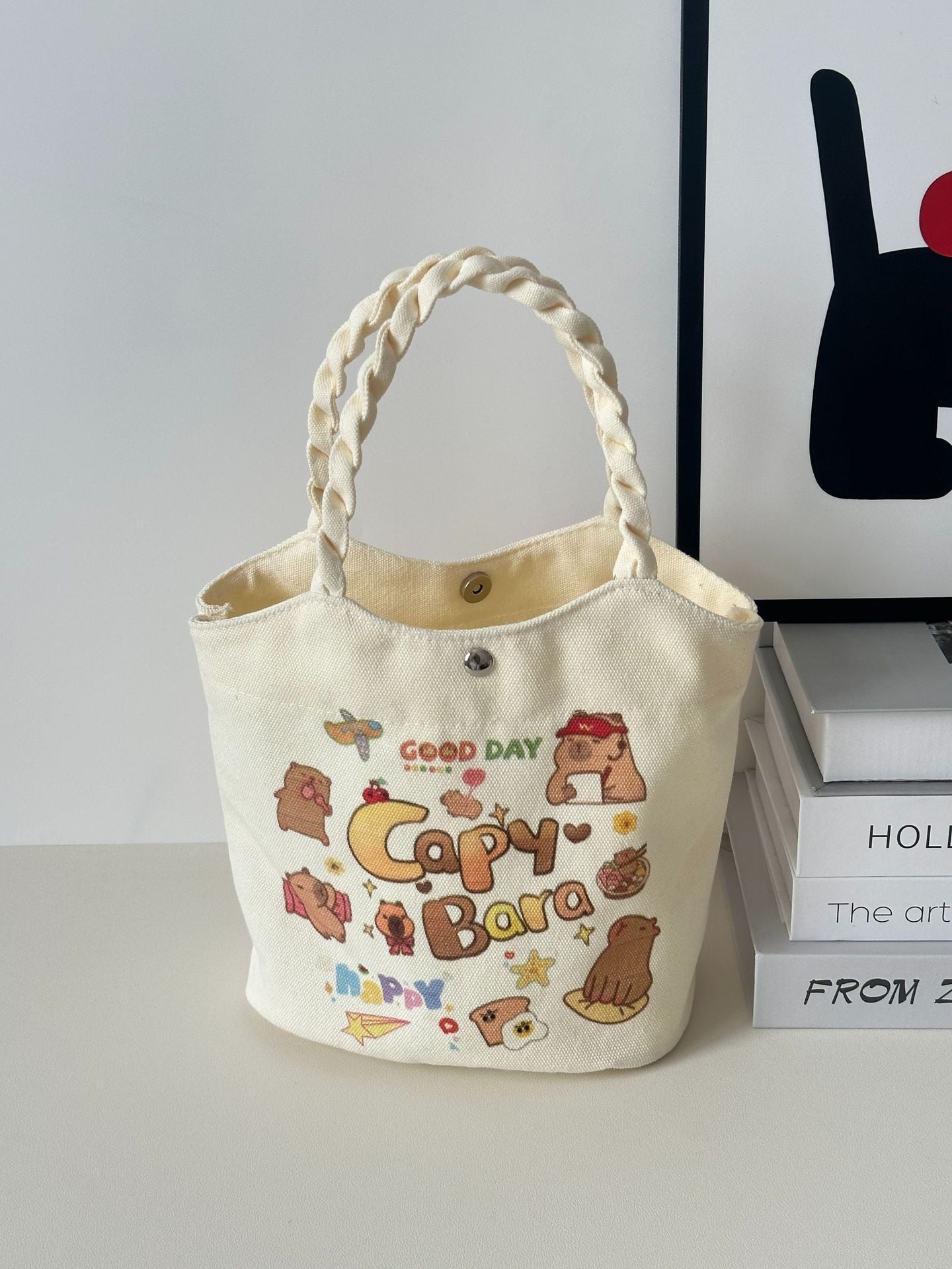Vegetable Basket Bag Female Cartoon Cute Commuter Hand Carrying Child Storage Lunch Box Lunch Bag