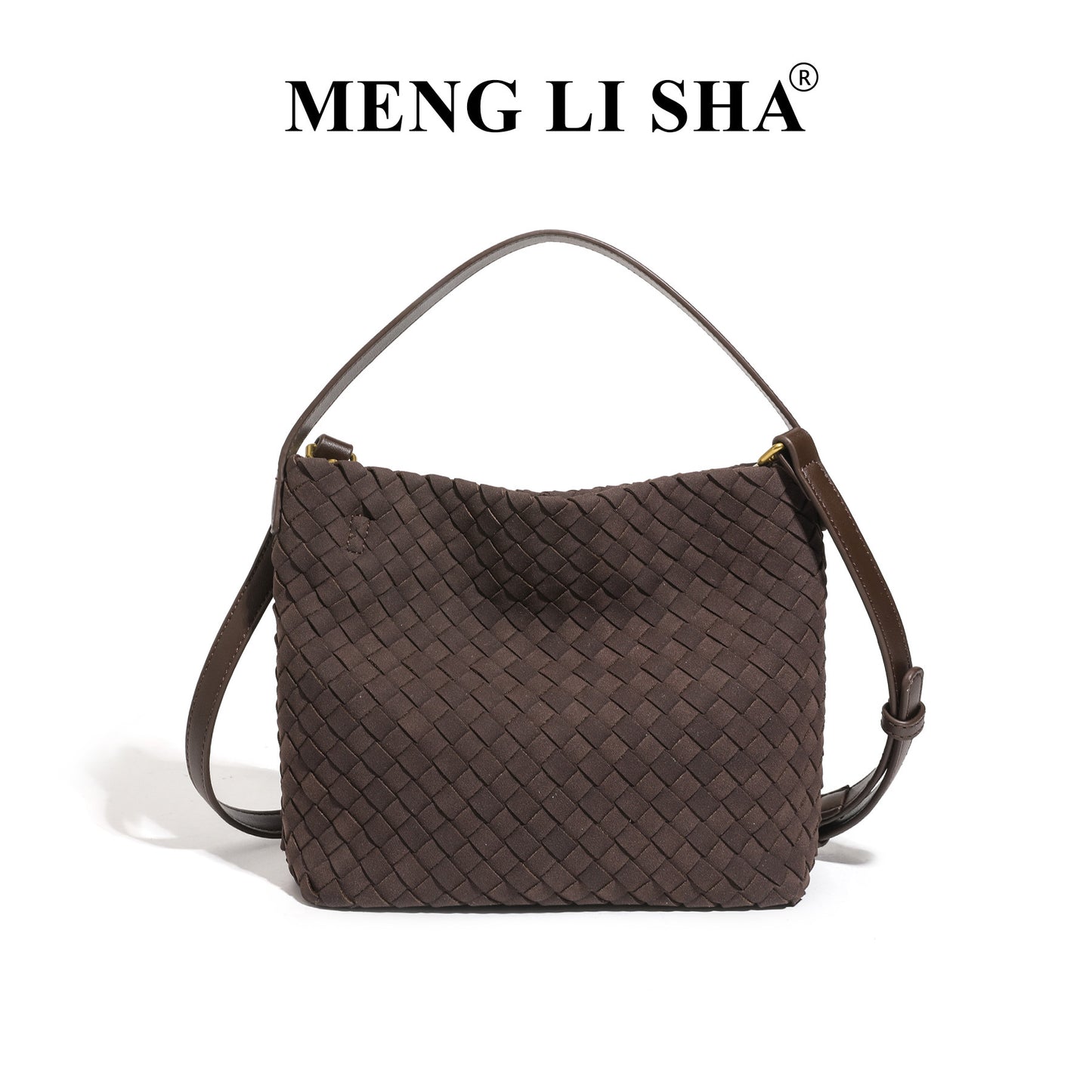 Women's Bag New High-Grade Bucket Woven Bag Commuter's All-Matching European and American Fashion Shoulder Crossbody Tote Bag