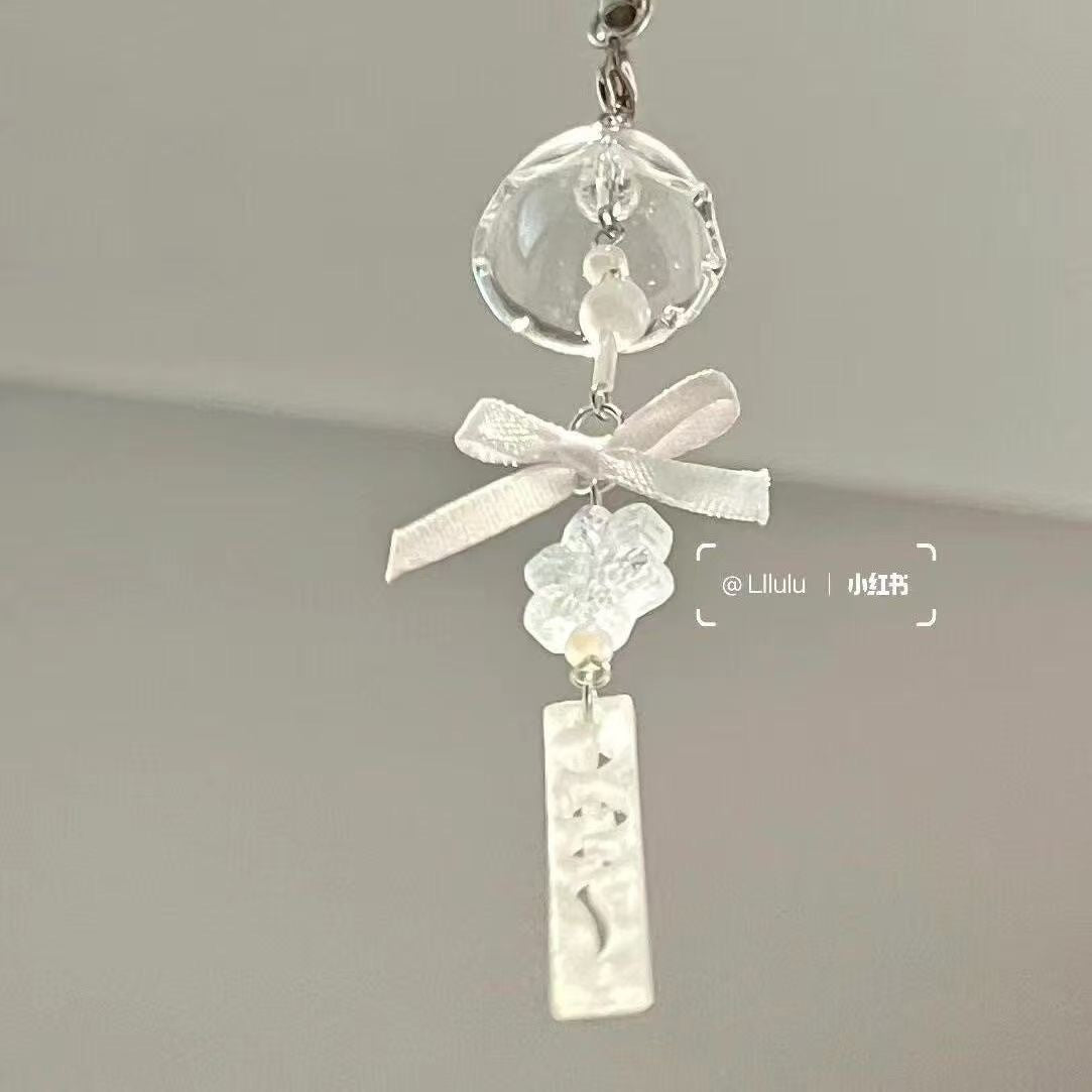 Jasmine maple leaf ginkgo wind chimes pendant phone case charm bag camera keychain lanyard