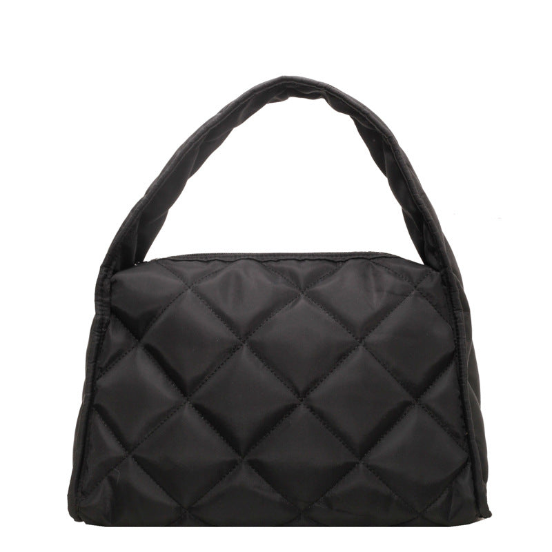 Tote Bag Women's New Fashion Rhombus Shoulder Bag Casual Simple Handbag