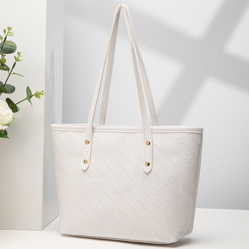 Bag Large Capacity Women's Retro Mummy Bag Western Style Handbag Printed Tote