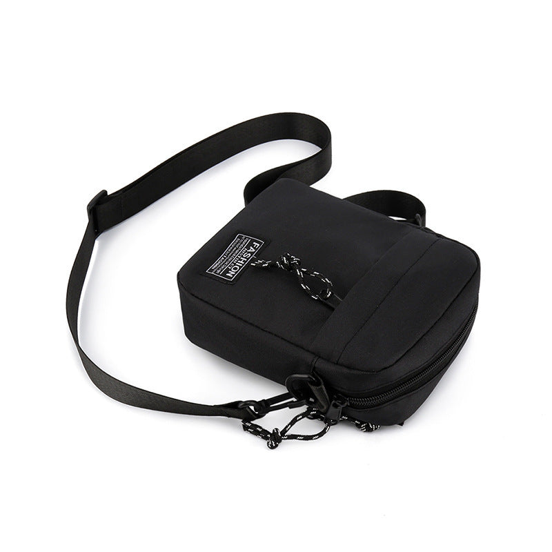 Men's Stylish and Lightweight Mini Crossbody Bag Waterproof and Cut-Proof Canvas Mobile Phone Bag Casual Sports Shoulder Bag