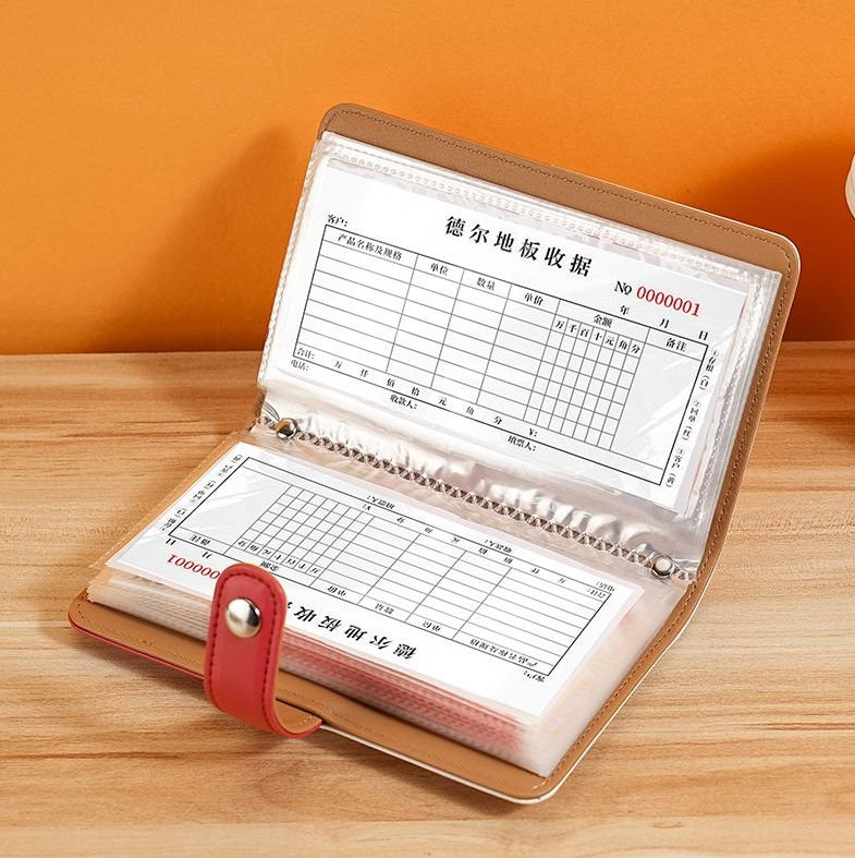 New [M Notes] Large-Capacity Saving Book Note Holder Commemorative Banknote Storage Book Financial Bag Ticket Holder