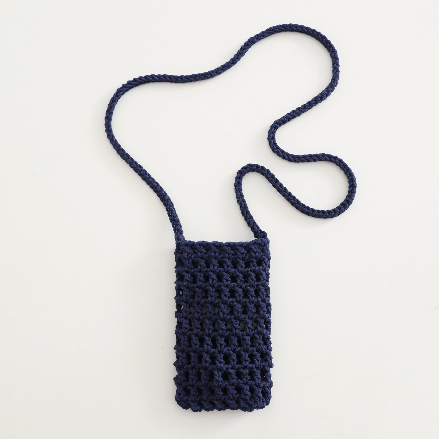 Handmade Crochet Crossbody Phone Bag with Hollow Design for Casual Everyday Use