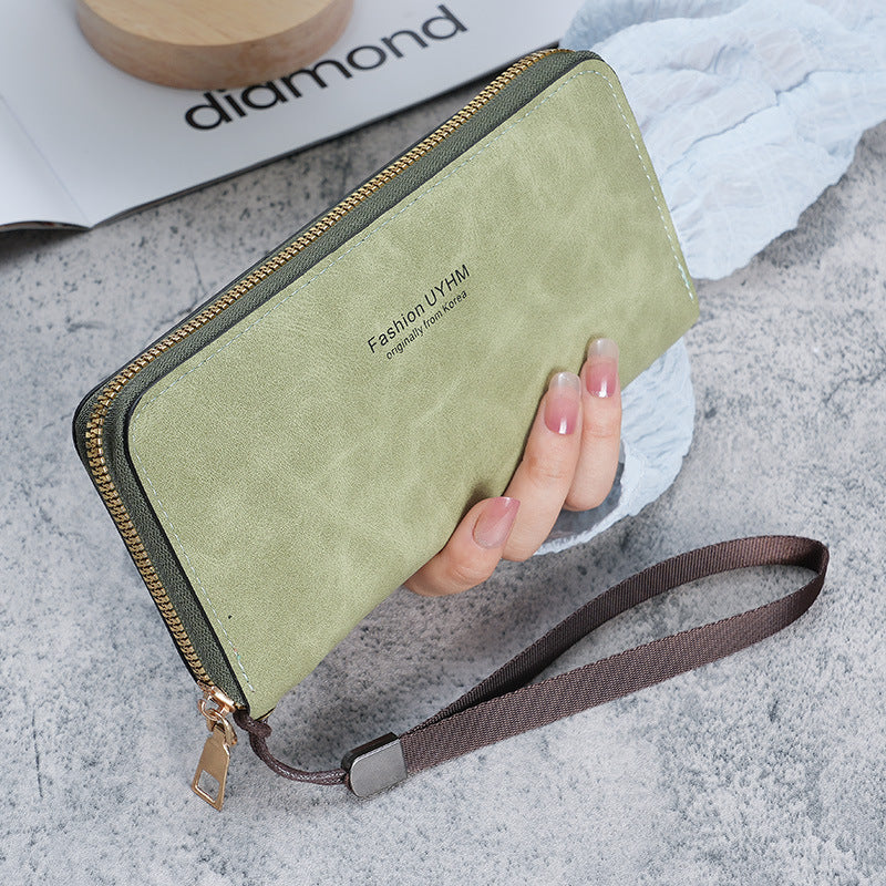 Women's Clutch Long Wallet New Korean Style Multifunctional Card Holder Mobile Phone Bag Coin Purse