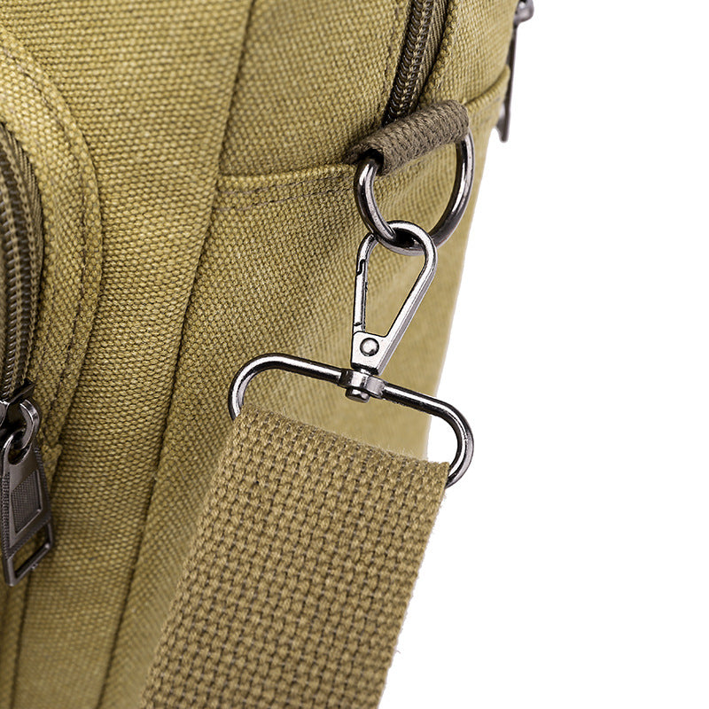 Canvas Men's Bag New Large Capacity Leisure Travel Business Shoulder Bag Versatile Retro Messenger Bag