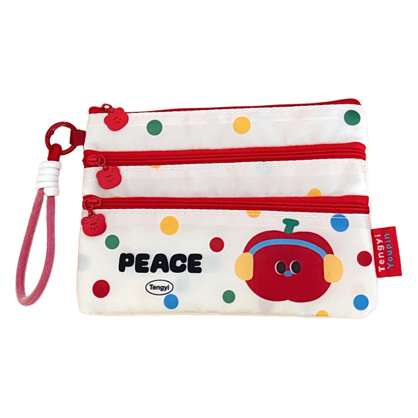 Cute Cartoon Travel Document Women's Storage Bag Multi-Layer Zipper Design Storage Passport Ticket ID Card Portable Portable Small Bag