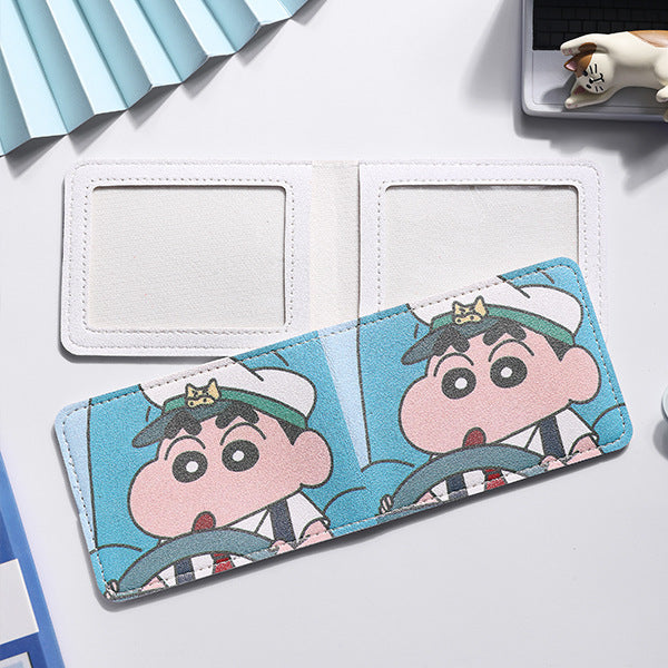 Crayon Xiaoxin Driving License Protective Cover Two-in-One Driving License Motor Vehicle Driver's License Leather Cover Good-looking Card Holder
