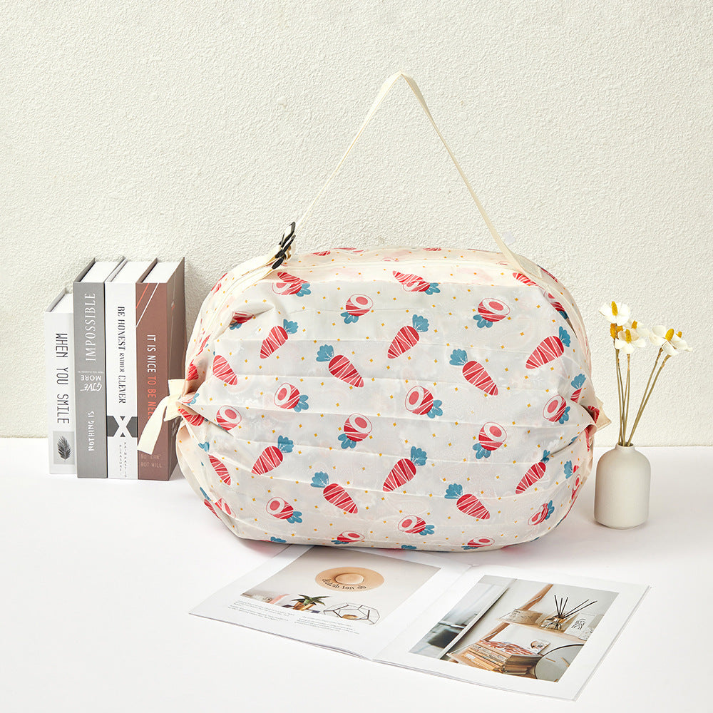 Foldable Supermarket Shopping Bag Women's Travel Sling Bag Portable Large Eco-friendly Shopping Handbag