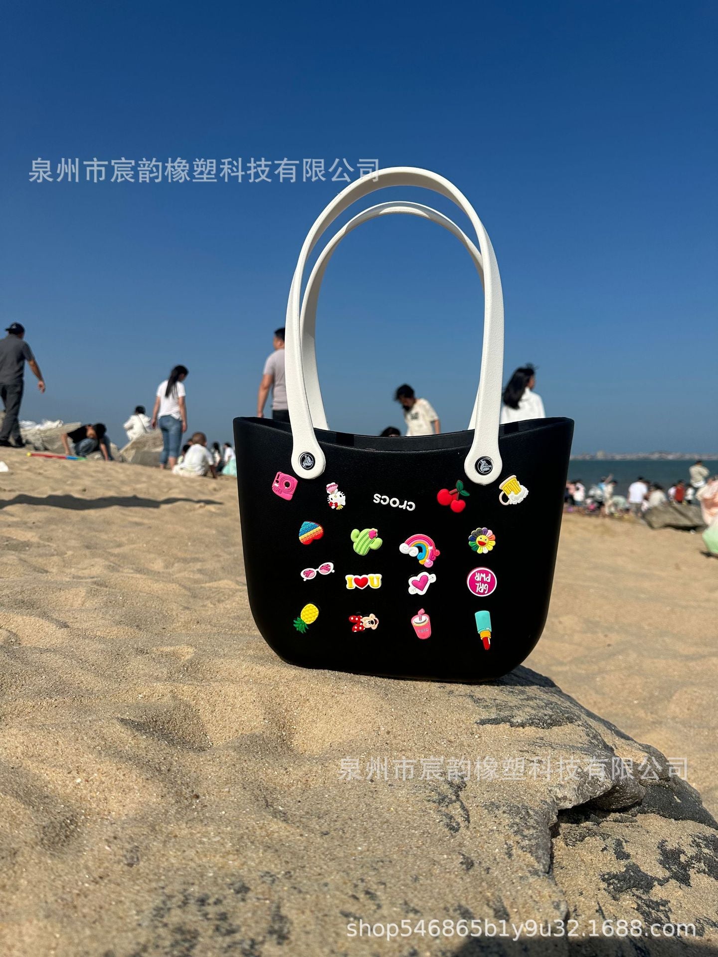 Hot Selling Beach Storage Bag Multi-Color Hole Basket Eva Bag Portable Basket Rubber