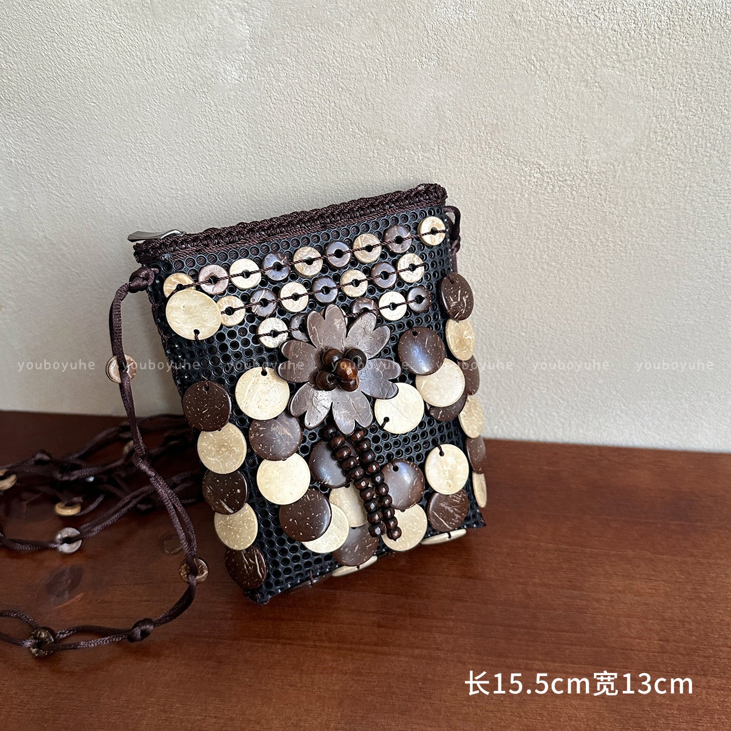 Bohemian Ethnic Style Coconut Shell Bag Women's Hand-Woven Mini Special-Interest Design Coin Purse