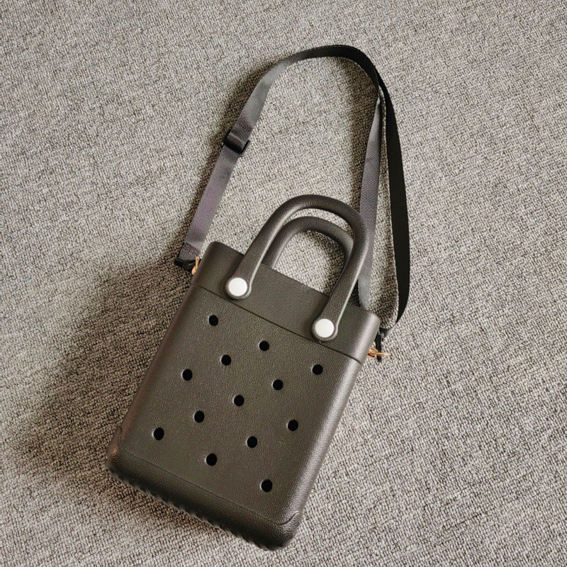 Cute Croc-Style Mini Shoulder Bag with Adjustable Strap for Women, Fashionable and Trendy Everyday Accessory