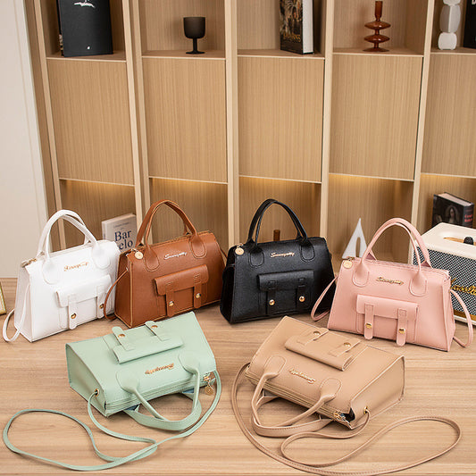 2025 New Korean Style Elegant Minimalist Crossbody Bag with Zipper Closure and Camera Pocket for Daily Use