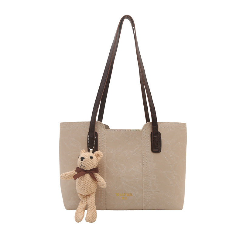 New Women's Large Capacity Casual Tote Bag Advanced Texture Shoulder Bag Commuter's All-Matching Fashion Item