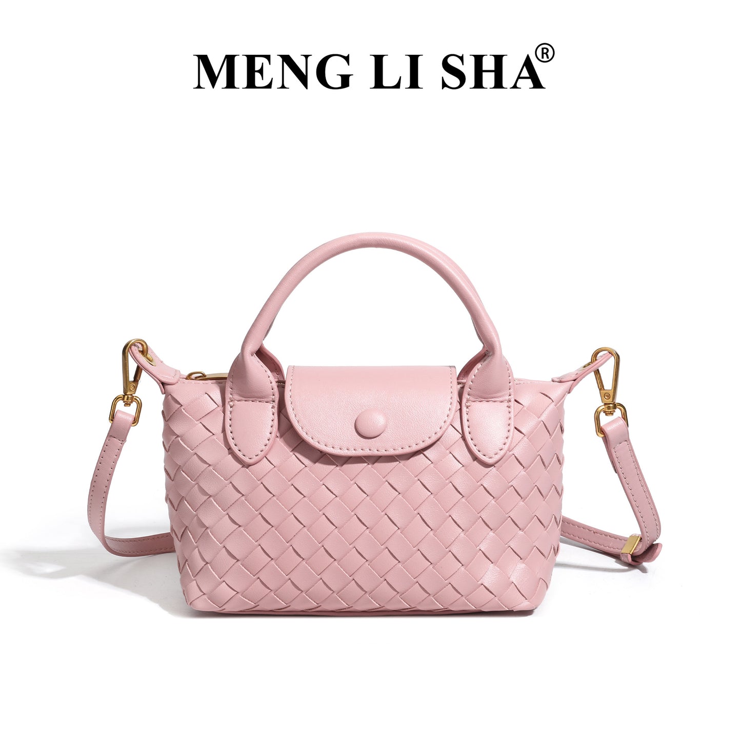 Woven Bag Women's Fashion Longchamps Bag Trendy One-Shoulder Crossbody Dumpling Bag Commuter's All-Matching Portable Small Square Bag