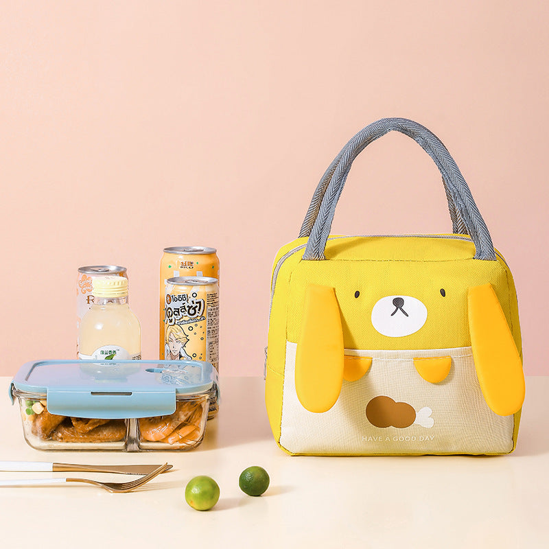 Insulated Bag Canvas Lunch Bag Aluminum Foil Thermal Insulation Thickening Handbag Waterproof Large Capacity Lunch Box Bag Protection