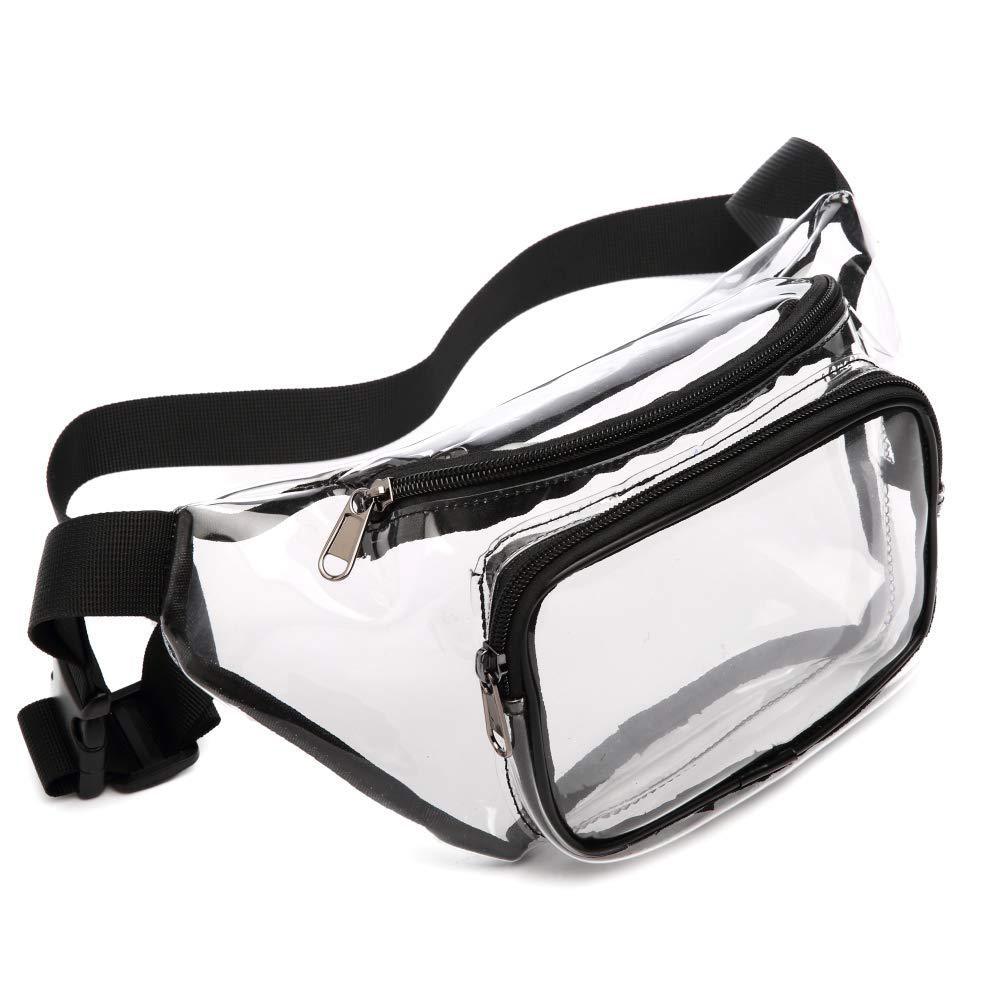 Transparent PVC Waist Bag Workout Waterproof Storage Bag Crossbody Sports Outdoor Running Pouch Travel